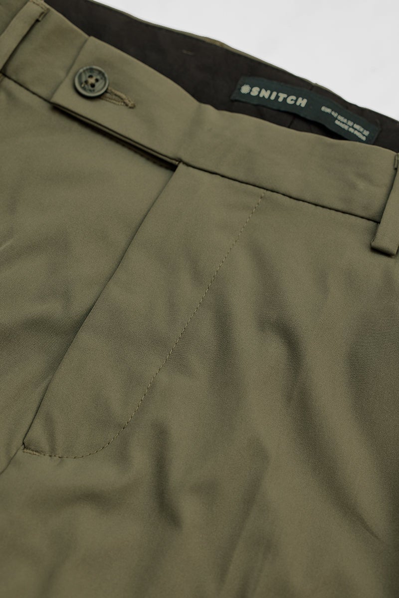 SNITCH Olive Slim Fit Chinos - Image 2